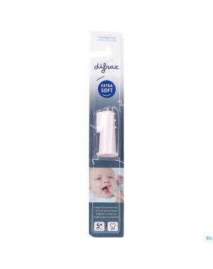 Difrax brosse dents bouts doigts silicone rose