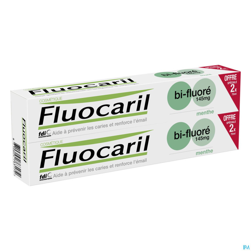 Fluocaril dentifrice bi-fluore 145 menthe   2x75ml
