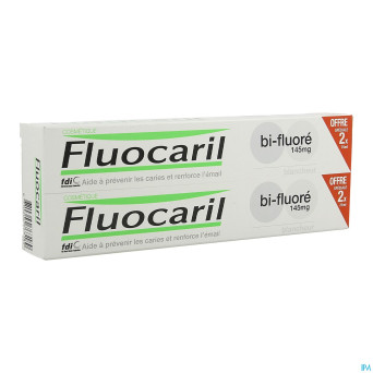 Fluocaril dentifrice bi-fluore 145 blanche  2x75ml