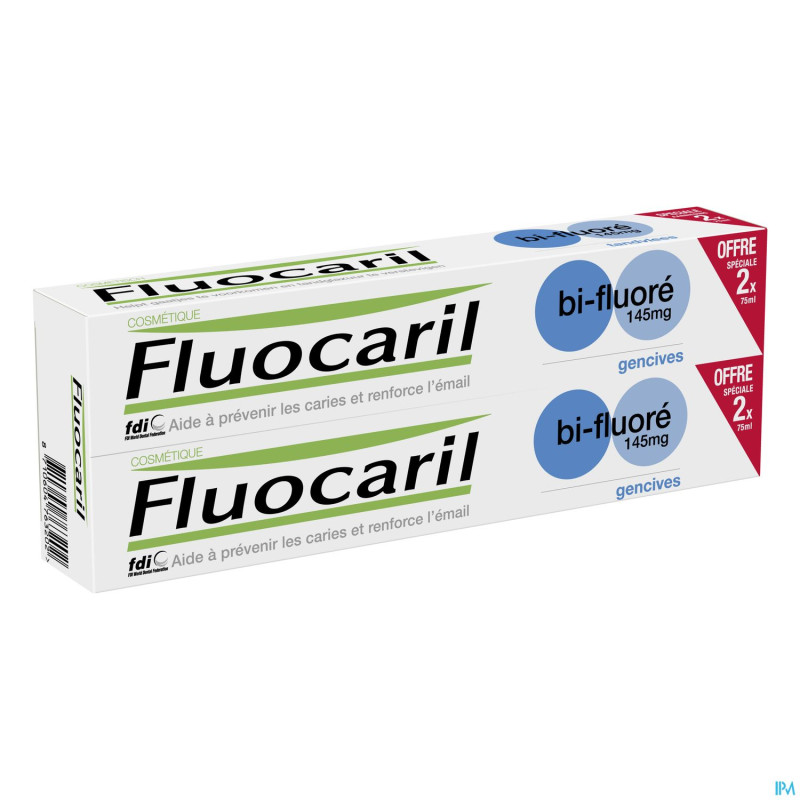 Fluocaril dentifrice bi-fluore 145 gencives 2x75ml