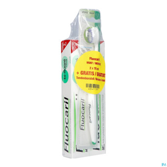 Fluocaril dentif.bi-fluore 145 mente 2x75ml+bad