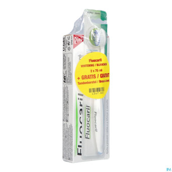 Fluocaril dentif.bi-fluore 145 blanche 2x75ml+bad