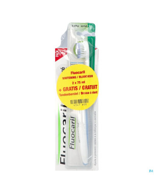 Fluocaril dentif.bi-fluore 145 blanche 2x75ml+bad