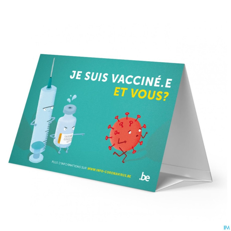 Pancarte je suis vaccine(e) et vous? fr