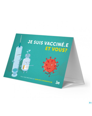 Pancarte je suis vaccine(e) et vous? fr