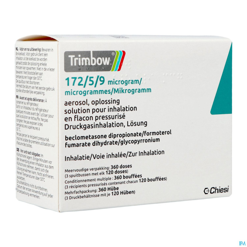 Trimbow 172/5/9mcg aerosol sol inhal.  fl 3 (360d)