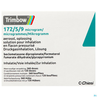 Trimbow 172/5/9mcg aerosol sol inhal.  fl 3 (360d)