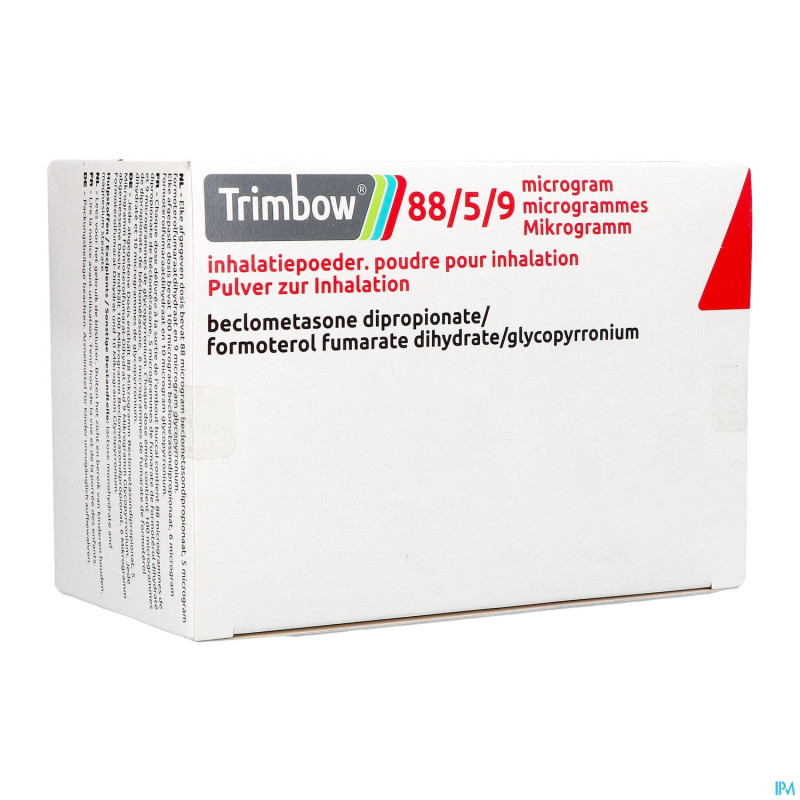 Trimbow  88/5 /9mcg poudre inhal. fl 3 (360d)