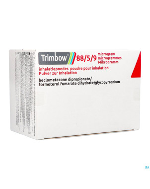 Trimbow  88/5 /9mcg poudre inhal. fl 3 (360d)