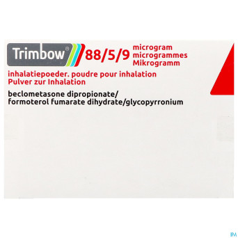 Trimbow  88/5 /9mcg poudre inhal. fl 3 (360d)