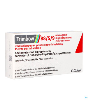 Trimbow  88/5 /9mcg poudre inhal. fl 1 (120d)