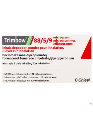 Trimbow  88/5 /9mcg poudre inhal. fl 1 (120d)