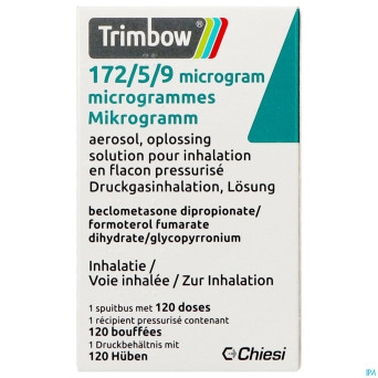 Trimbow 172/5/9mcg aerosol sol inhal.  fl 1 (120d)
