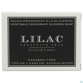 Lilac savon deodorant glycerine sulf.&charbon 100g