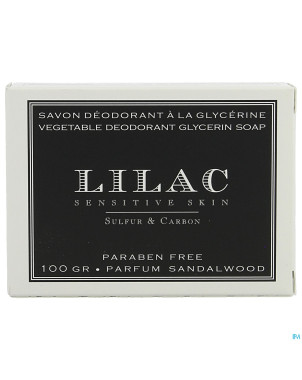 Lilac savon deodorant glycerine sulf.&charbon 100g