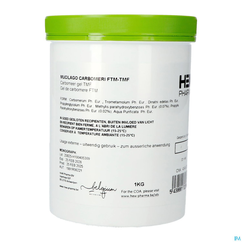 Gel carbomere 1kg    hew pharma