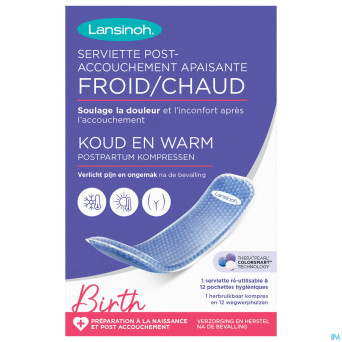 Lansinoh serviette post accouch.apais. froid/chaud