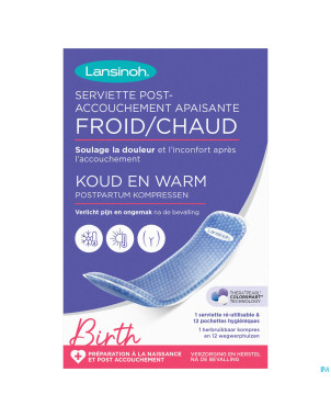 Lansinoh serviette post accouch.apais. froid/chaud