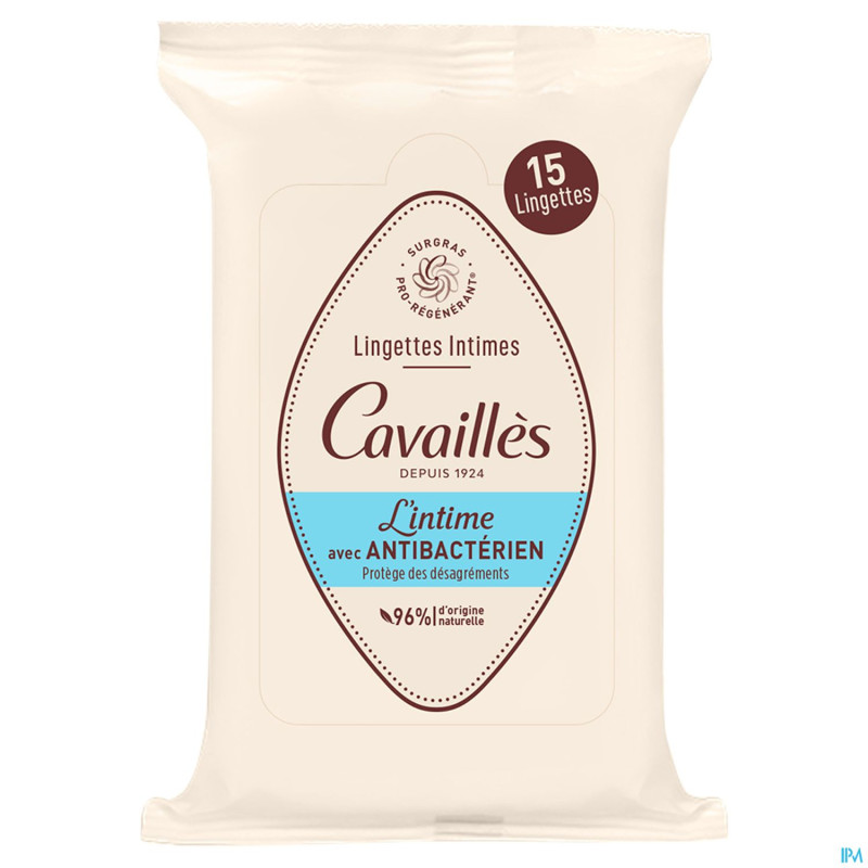 Roge cavailles lingettes hygiene intime a/bact. 15