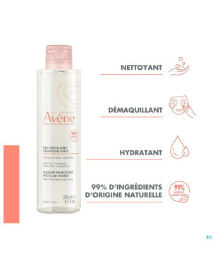 Avene essentiels eau micellaire demaq.    400ml