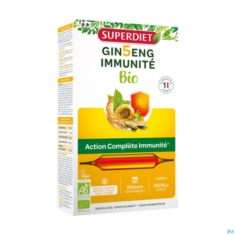 Gin5eng immunite    amp 20x15ml