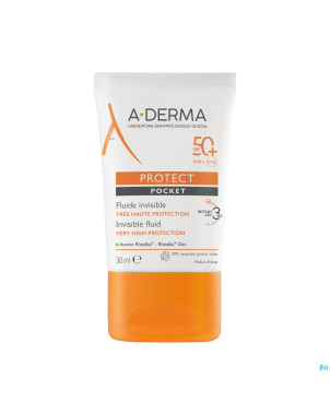 Aderma protect pocket fluide invisible spf50+ 30ml