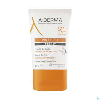 Aderma protect pocket fluide invisible spf50+ 30ml