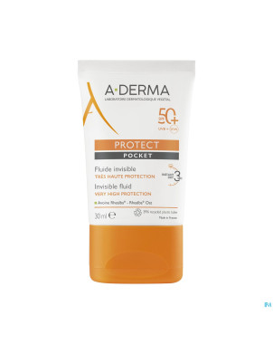 Aderma protect pocket fluide invisible spf50+ 30ml