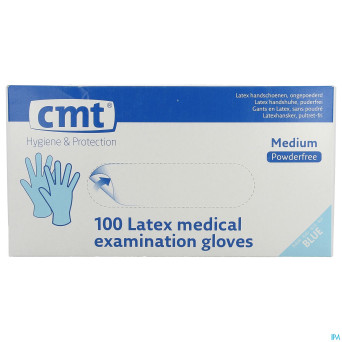 Cmt gants latex bleu sp    m 100