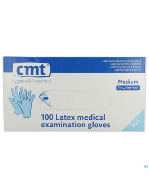 Cmt gants latex bleu sp    m 100