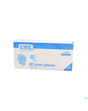 Cmt gants latex bleu sp    l 100