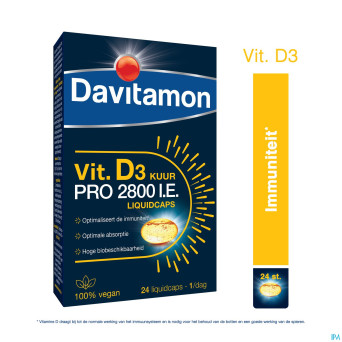 Davitamon vegan vit.d3 2800iu 24 caps be