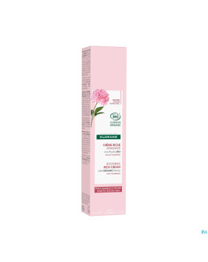 Klorane visage pivoine bio cr riche 40ml