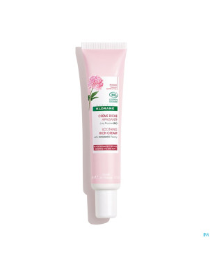 Klorane visage pivoine bio cr riche 40ml