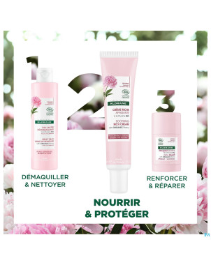 Klorane visage pivoine bio cr riche 40ml