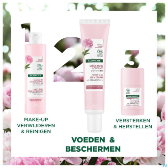 Klorane visage pivoine bio cr riche 40ml