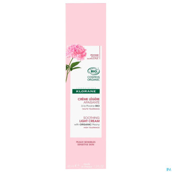 Klorane visage pivoine bio cr legere 40ml