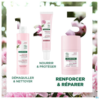 Klorane visage pivoine bio masque stick 25g