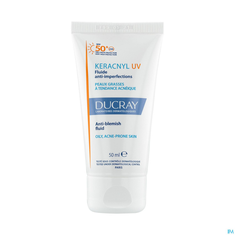 Ducray keracnyl uv fluide spf50+ a/imperfect. 50ml