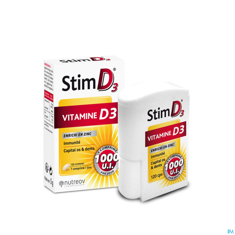 Stim d vitamine d3 1000ie zinc    comp oro. 120
