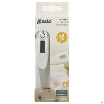Alecto thermometre digital gris