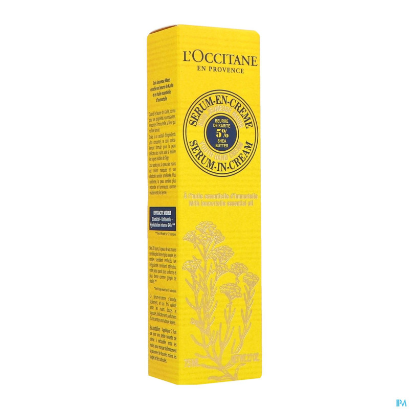 L'occitane serum creme soin jeunesse mains 75ml
