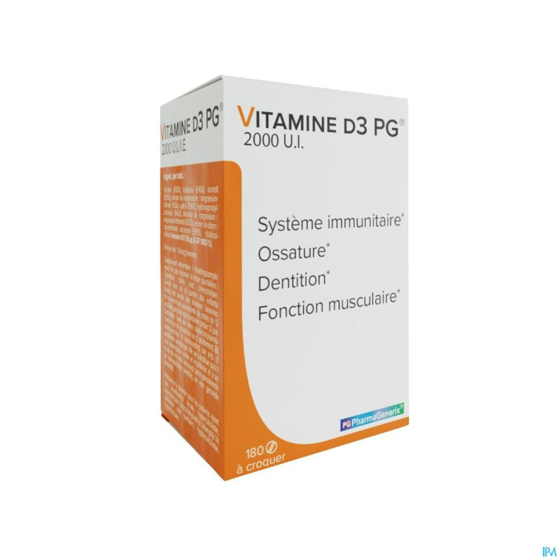 Vitamine d3 2000 ui pharmagenerix    pot comp 180