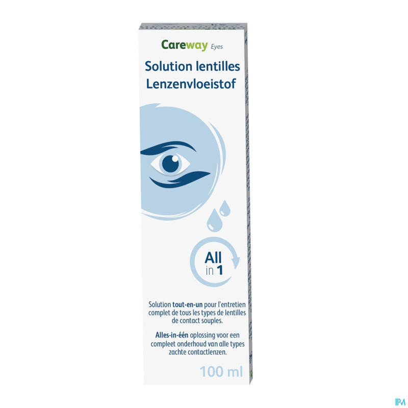 Careway eyes sol lentilles all in 1 100ml+etui