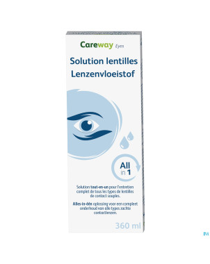 Careway eyes sol lentilles all in 1 360ml+etui