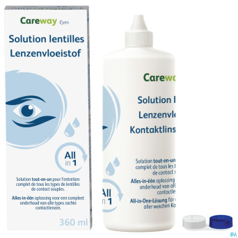 Careway eyes sol lentilles all in 1 360ml+etui