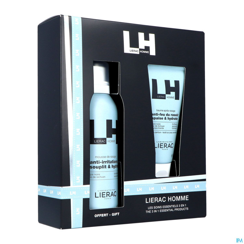 Lierac coffret noel bme a/ras.75ml+mousse ras150ml