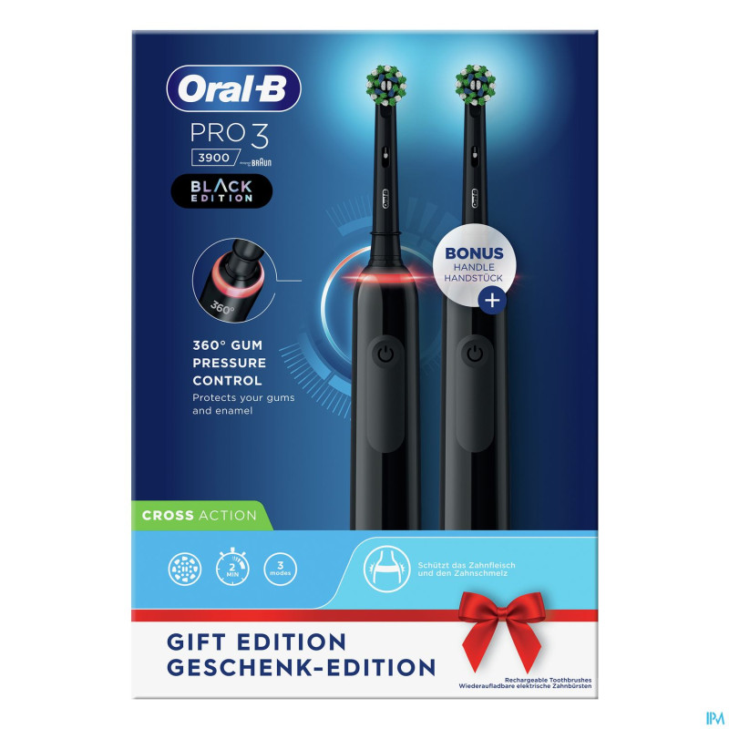 Oral-b pro3 3900 duo black eb50brb+eb50brb box