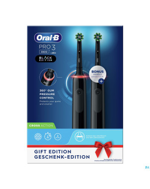 Oral-b pro3 3900 duo black eb50brb+eb50brb box