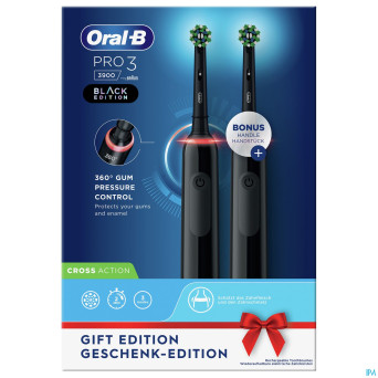 Oral-b pro3 3900 duo black eb50brb+eb50brb box
